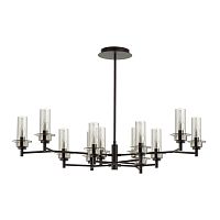 LUMION 6555/12C CLASSI LN26 100 черный/дымчатый/металл/стекло Люстра потолочная E14 12*40W 220V MADONNA