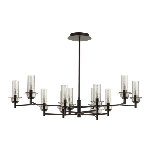 LUMION 6555/12C CLASSI LN26 100 черный/дымчатый/металл/стекло Люстра потолочная E14 12*40W 220V MADONNA