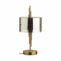 ODEON LIGHT EXCLUSIVE 4895/2T MODERN ODL_EX23 000 бронзовый/дымчатый/металл/стекло Настольная лампа E27 2*40W MARGARET