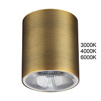 ODEON LIGHT 7137/12CL HIGHTECH ODL26 325 Потолочный светильник бронза/металл IP20 LED 12W 840Лм 3000K/4000K/6000K 36° 220-240V BRIM