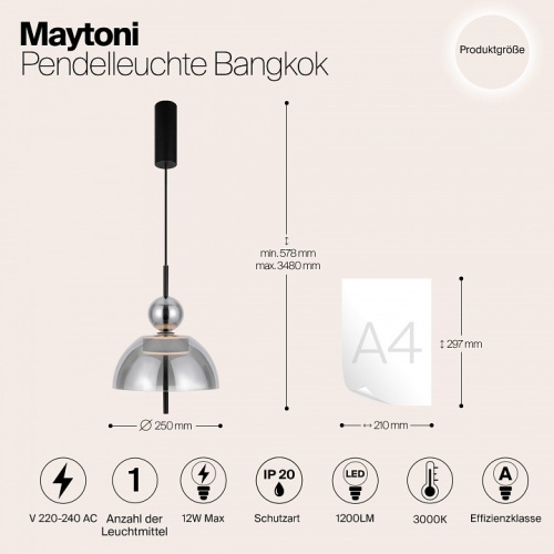 Подвесной светильник Maytoni Bangkok MOD185PL-L6B3K4 фото 5