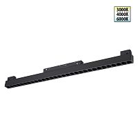 NOVOTECH 359625 SHINO NT25 158 черный Трековый светильник для низков. шинопровода с переключ. цв. темпер. IP20 LED 3000К\4000К\6000К 30W 48V FLUM