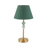 LUMION 8275/1T CLASSI LN26 049 латунь/зеленый, металл/керамика/ткань Настольная лампа Е14 1*40W 220V VERMONT