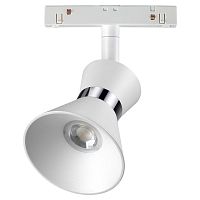 NOVOTECH 358399 SHINO NT20 054 белый/хром Трековый св-ник для низков.шинопровода IP20 LED 4000K 10W 48V FLUM
