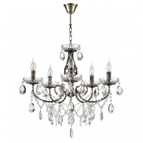 LUMION 8190/5 CLASSI LN26 094 античная бронза, металл/хрусталь Люстра E14 5*40W 220V LINN