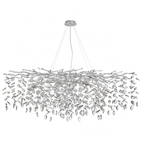 ODEON LIGHT 4970/14 HALL ODL24 615 матов.серебристый/алюмин./хрусталь Люстра G9 14*40W DELICA