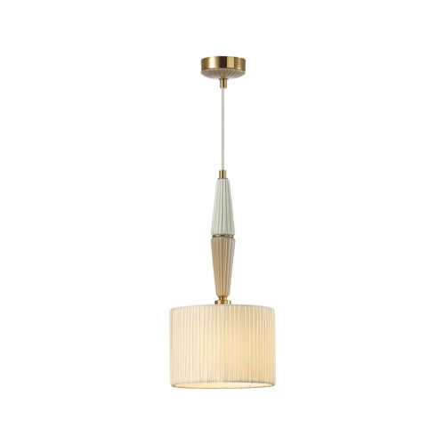 ODEON LIGHT EXCLUSIVE 5403/1 CLASSIC ODL_EX24 119 бронзовый/светло-коричневый/кремовый/металл/керамика/ткань Подвес E14 1*40W LATTE