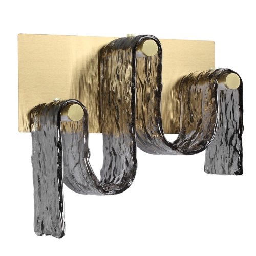 ODEON LIGHT 5106/16WL L-VISION ODL26 549 брашинг/дымчатый металл/стекло Настенный светильник LED x 16W 4000K FLOW