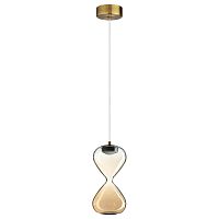 ODEON LIGHT 5093/4L PENDANT ODL25 357 античн.бронза/прозрачн./янтарный градиент/металл/стекло Подвес LED 4W 4000K 388Лм GLESSI