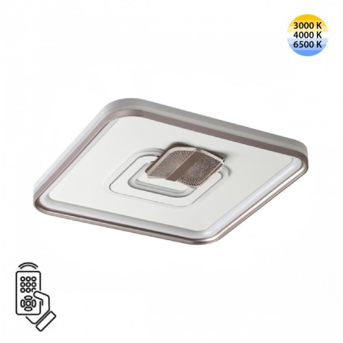 SONEX 7786/85L PIKO LED SN 607 Светильник металл/белый/бронза LED 85Вт 3000-6500K 490х490 IP20 пульт ДУ GEMINI