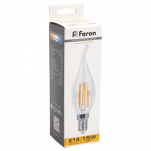 Лампа светодиодная Feron LB-718 E14 15Вт 2700K 38261 фото 5