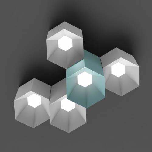 Потолочный светильник HEXAGON B H15 Blue фото 4 Потолочный светильник HEXAGON B H15 Blue фото 4