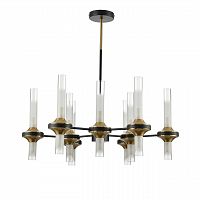 LUMION 8112/18 NEOCLASSI LN26 096 черный/бронза/прозрачный, металл/стекло Люстра потолочная G9 18*30W 220V TAMARESA