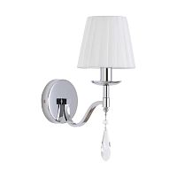 LUMION 8316/1W CLASSI LN26 058 хром/белый, металл/хрусталь/текстиль Бра E14 1*40W 220V MAGDA