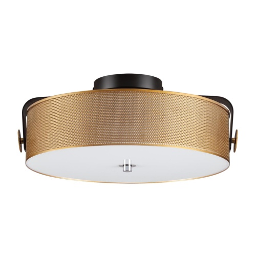 LUMION 6597/40L LEDIO LN25 000 черный, античная латунь, металл/стекло Потолочный светильник LED 40W 4000К 220V DRUMY