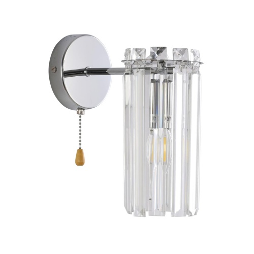 LUMION 8348/1W CLASSI LN26 156 хром/прозрачный, металл/хрусталь Бра E14 1*40W 220V FAVLA