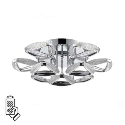 LUMION 8239/9CL LEDIO LN25 000 хром, металл/пластик Люстра потолочная с ПДУ LED 120W 3000-6000K 220V RUANA