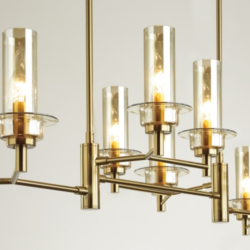 LUMION 6554/8C CLASSI LN25 000 бронза/коньячный/металл/стекло Люстра потолочная E14 8*40W 220V MADONNA фото 5