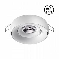 NOVOTECH 370797 SPOT NT21 597 белый/белый Светильник встраиваемый влагозащищенный IP44 GU10 50W 220V WATER