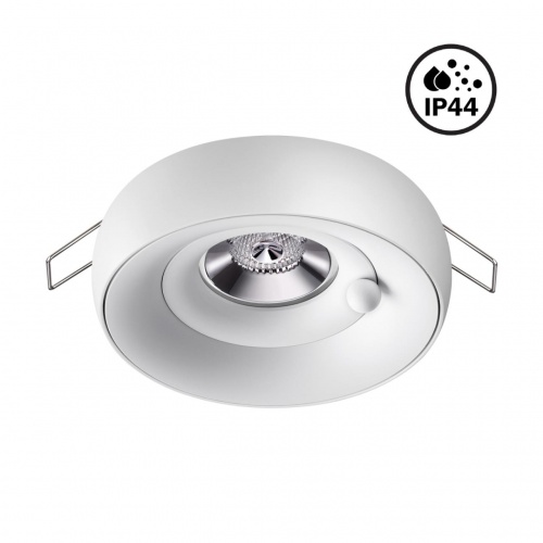 NOVOTECH 370797 SPOT NT21 597 белый/белый Светильник встраиваемый влагозащищенный IP44 GU10 50W 220V WATER