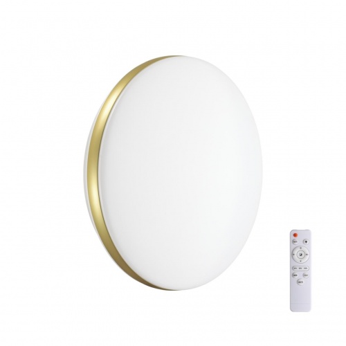 7626/EL PALE SN 037 Светильник пластик/белый/золотистый LED 72Вт с ДУ 3000-6300К D500 IP43 пульт ДУ RINGO 7626/EL PALE SN 037 Светильник пластик/белый/золотистый LED 72Вт с ДУ 3000-6300К D500 IP43 пульт ДУ RINGO