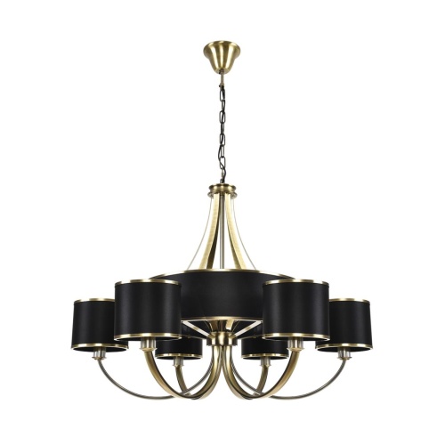 LUMION 8406/9 MODERNI LN26 000 античная бронза/черный металл/текстиль Люстра E14 6*40W + G9 3*20W 220V DEMETRA