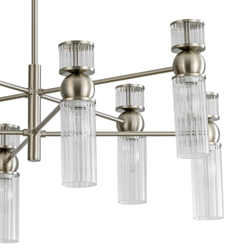 LUMION 8277/8 MODERNI LN26 164 сатин никель/прозрачный, металл/стекло Люстра Е14 8*40W 220V DENVER фото 4