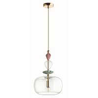ODEON LIGHT EXCLUSIVE 4855/1A CLASSIC ODL_EX21 137 золото/разноцветн./керамика/стекло Подвес E14 1*40W BIZET