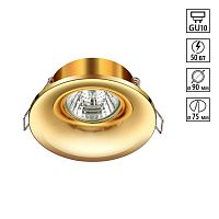 NOVOTECH 370641 SPOT NT19 540 золото Встраиваемый светильник IP20 GU10 50W 220V METIS