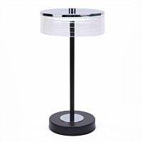 LUMION 8203/1TL LEDIO LN26 531 серебро/черный/прозрачный, металл/акрил Настольная лампа LED 7W 4000К 220V SATIANA