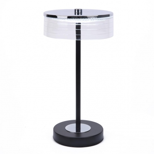 LUMION 8203/1TL LEDIO LN26 531 серебро/черный/прозрачный, металл/акрил Настольная лампа LED 7W 4000К 220V SATIANA