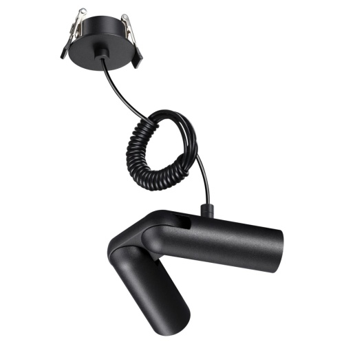 NOVOTECH 359386 KONST NT24 049 черный База встраиваемая для ввода питания с гибким угловым соединителем «L» и проводом-подвесом (длина провода – 2м) IP20 48V G