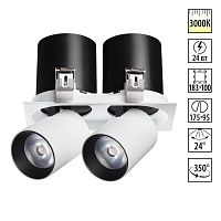 NOVOTECH 358083 SPOT NT19 528 белый/черный Встраиваемый светильник IP20 LED 3000К 24W 220V LANZA