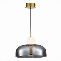 SL6112.203.07 Подвес ST-Luce Золотистый/Молочно-белый,Прозрачно-Дымчатый LED 1*7W