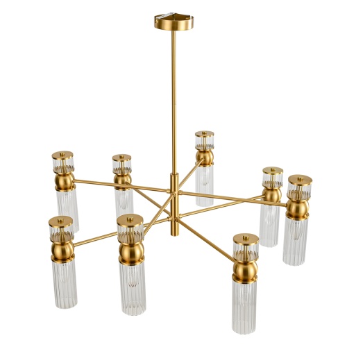 LUMION 8276/8 MODERNI LN26 162 латунь/прозрачный, металл/стекло Люстра Е14 8*40W 220V DENVER фото 10