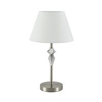 LUMION 8274/1T CLASSI LN26 043 никель/белый/серый, металл/керамика/ткань Настольная лампа Е14 1*40W 220V VERMONT