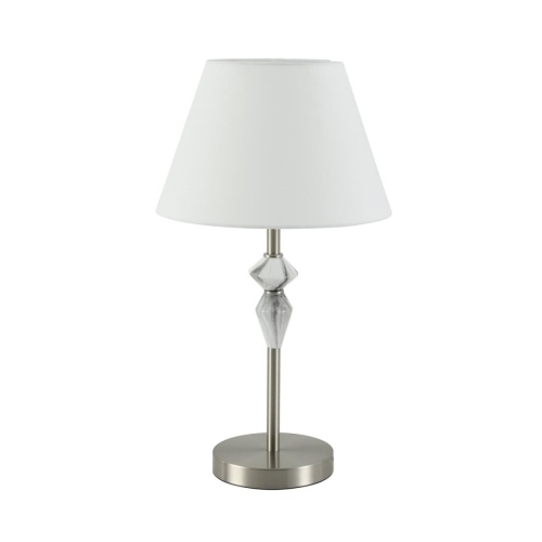 LUMION 8274/1T CLASSI LN26 043 никель/белый/серый, металл/керамика/ткань Настольная лампа Е14 1*40W 220V VERMONT