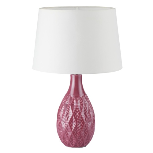 LUMION 8137/1T MODERNI LN26 494 красный/белый, керамика/текстиль Настольная лампа Е27 1*60W 220V YARA