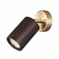 ODEON LIGHT 7062/1W MINIMA ODL25 217 Настенный светильник темное дерево/металл с выкл. IP20 GU10 LED 7W 220V CAUCHO