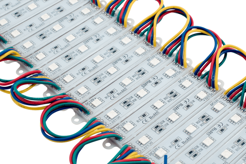 Модуль светодиодый SWG , 3LED, 0,72Вт, 12В, IP65, Цвет: RGB, провод 15см