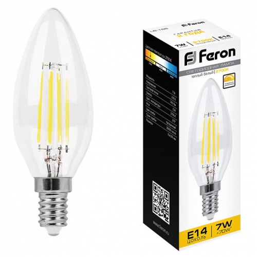 Лампа светодиодная Feron LB-166 E14 7Вт 2700K 25870 Лампа светодиодная Feron LB-166 E14 7Вт 2700K 25870
