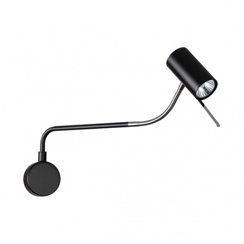 ODEON LIGHT 4381/1W HIGHTECH ODL23 455 черный/хром/металл Настенный св-к выкл. на плафоне IP20 LED GU10 10W GIGI