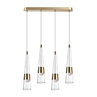 ODEON LIGHT 5043/42L L-VISION ODL24 000 глянц.золото/прозрачный/металл/стекло Люстра LED 42W 3000K 4167Лм LUMP