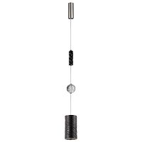 ODEON LIGHT EXCLUSIVE 5451/18LB L-VISION ODL_EX26 017 черный/никель/металл/керамика/хрусталь/акрил Подвес LED 18W 2000К/3000K/4000K RIVIERA