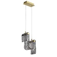 ODEON LIGHT 5106/11L L-VISION ODL26 549 брашинг/дымчатый металл/стекло Подвес LED x 11W 4000K FLOW