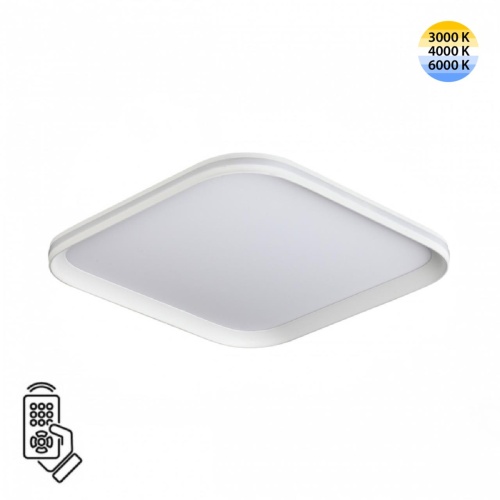 SONEX 7750/72L MITRA LED SN 544 Светильник металл/PMMA/белый LED 72Вт 3000-6000К 396х396 IP20 пульт ДУ BETA