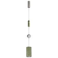 ODEON LIGHT EXCLUSIVE 5451/18LA L-VISION ODL_EX26 017 зеленый/никель/металл/керамика/хрусталь/акрил Подвес LED 18W 2000К/3000K/4000K RIVIERA