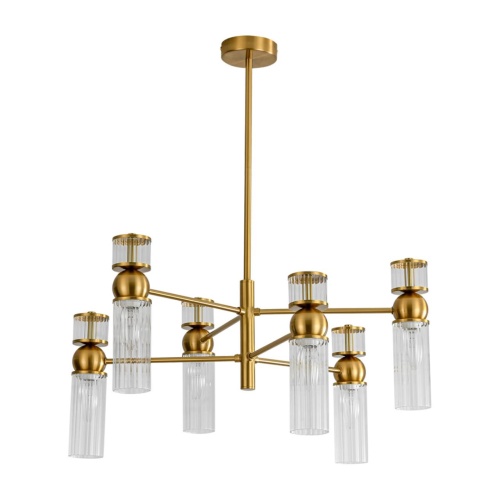 LUMION 8276/6 MODERNI LN26 162 латунь/прозрачный, металл/стекло Люстра Е14 6*40W 220V DENVER