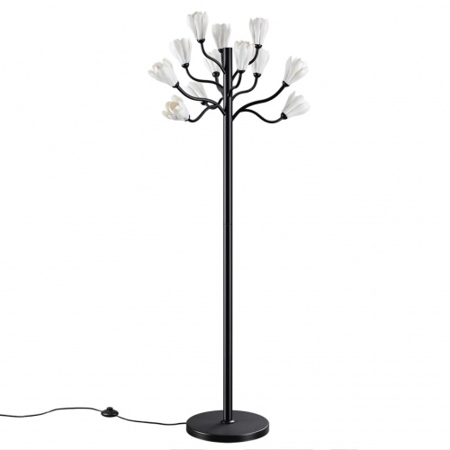 ODEON LIGHT 5090/12F MODERN ODL25 553 черный матовый/белый/фарфор Торшер G4 LED 12*5W GARDI