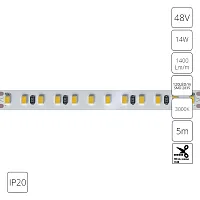 Светодиодная лента 48V 14,4W/m 3000К 5м IP20 Arte Lamp TAPE A4812010-05-3K
